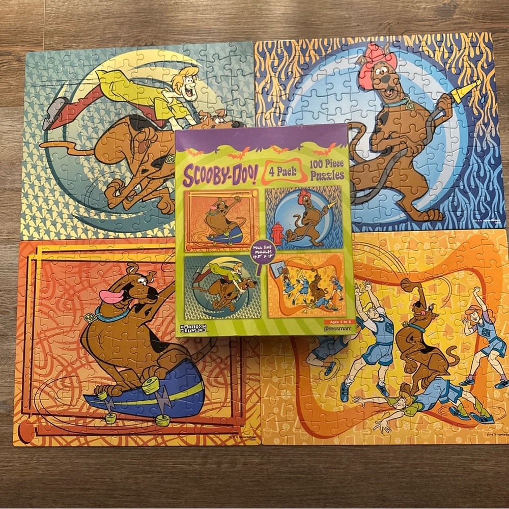 Cartoon Network Scooby-Doo 4-Pack Puzzles - Yellow, Blue, Orange, Green